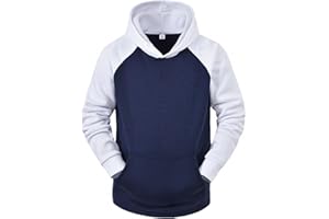 BIFUTON Hoodies for Men Big and Tall,Men Colorblock Long Sleeve Hooded Pullovers Comfy Hoody Tops Pocket Sweatshirts Sweater