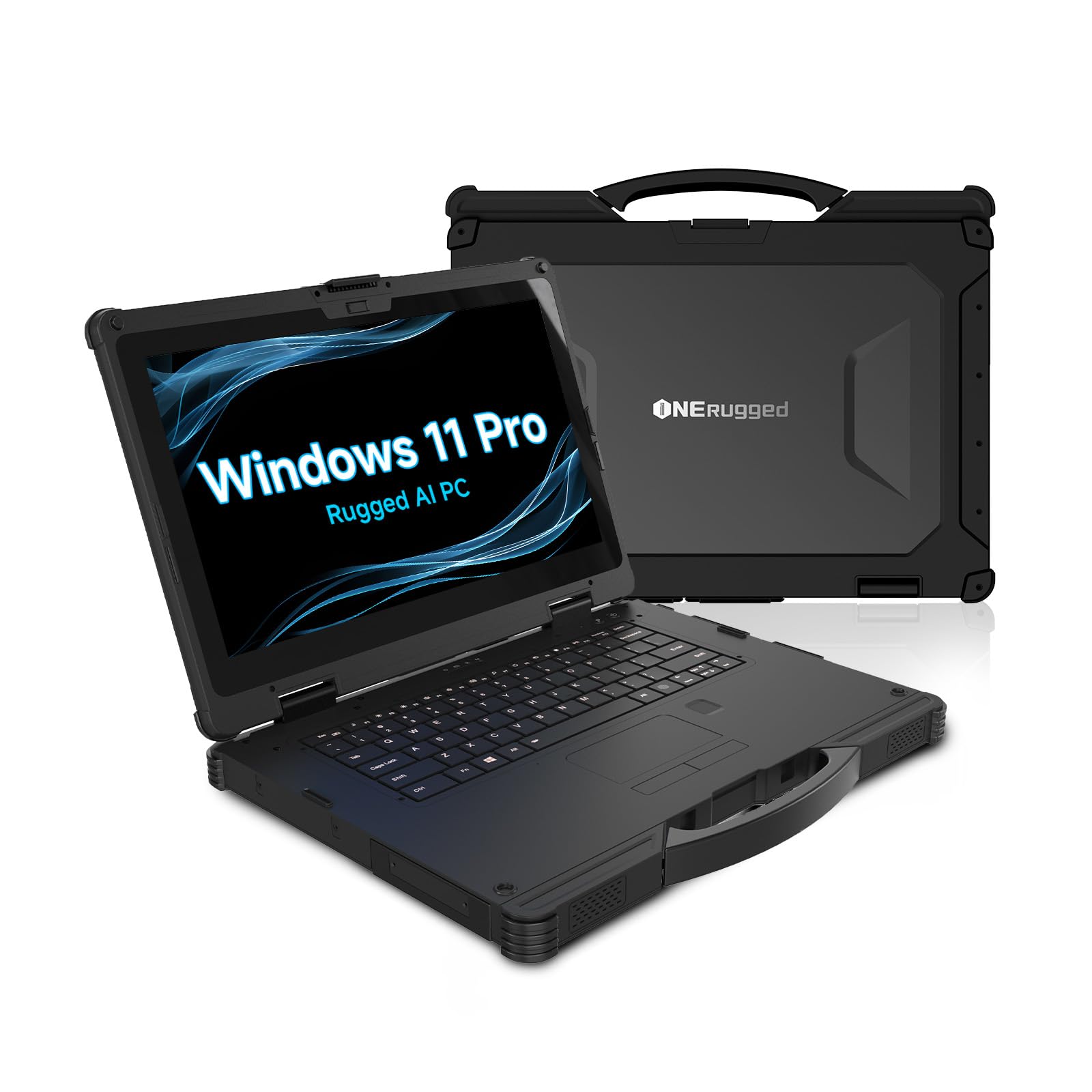 ONRugged 14" Rugged Laptop N14M, Intel Ultra 5 125H, Win 11 Pro, 32GB RAM 256GB SSD, Dual SSD-Slot, 1000 Nits Outdoor Display, 4700+1300mAh Dual-Akku, WiFi 6, IP65, 1 Jahr Garantie