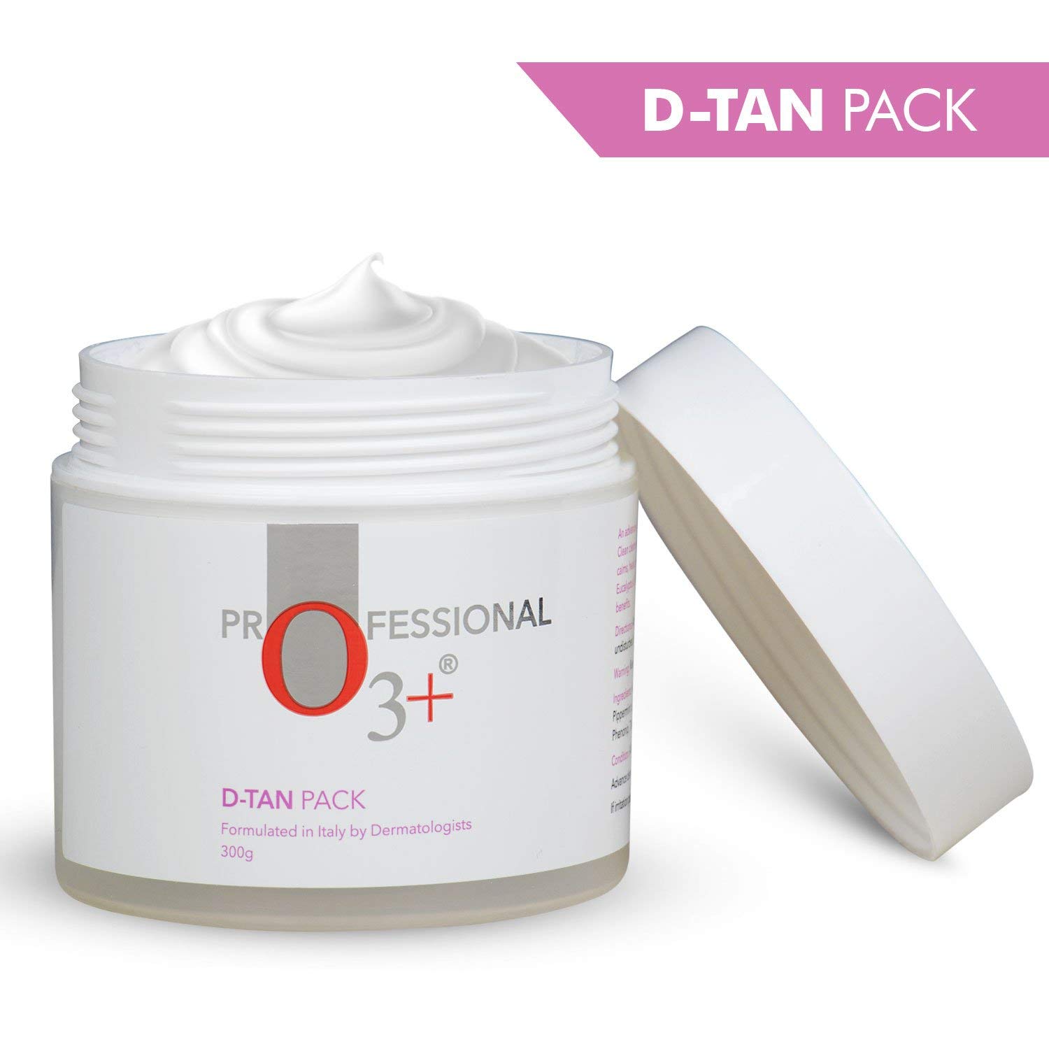 O3+ D-Tan Face Pack for Men & Women | Instant Tan Removal & Skin Brightening Mask | With Mint & Eucalyptus Oil | For All Skin Types 300g - O3-0115