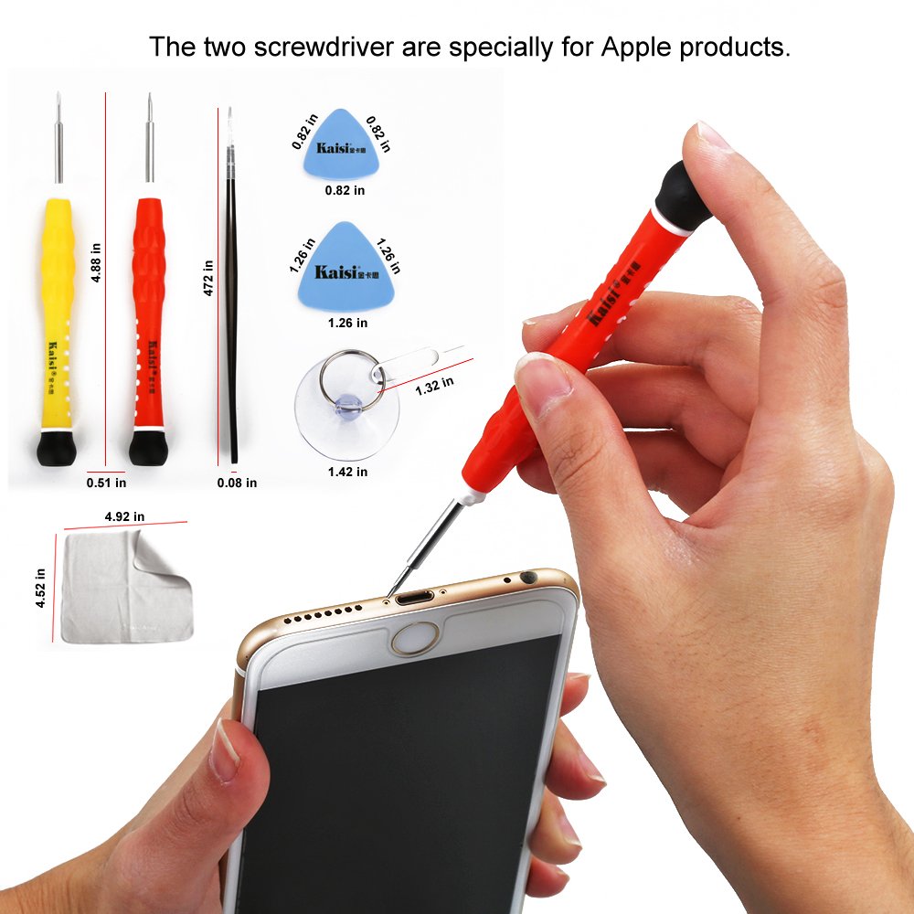 Repair Kit Magnetic Screwdriver Set Precision Tool Kit for iPhone Repair Computer Repair/iPad/Samsung Galaxy/Phone/Tablets/Electronic and Precision Devices, Tool Set with Box, Kaisi 38-Piece CRV