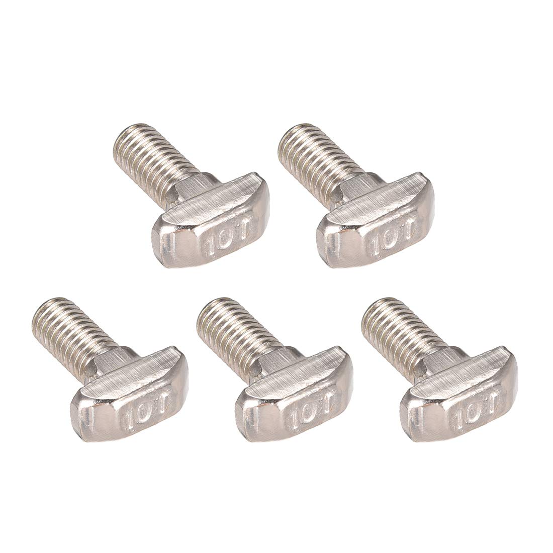 sourcing map M8x20mm T-Slot Drop-In Stud Sliding Screw Bolt Carbon Steel 5pcs for 45 Series European Standard Aluminum Profile