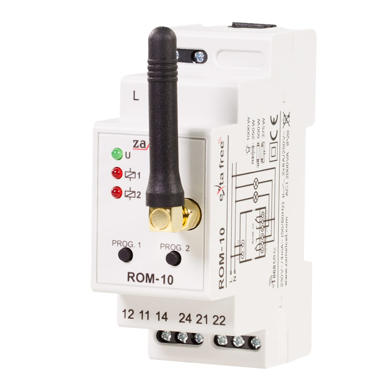 ROM-10 2 Channel Radio Receiver, Modular, Pack of 1