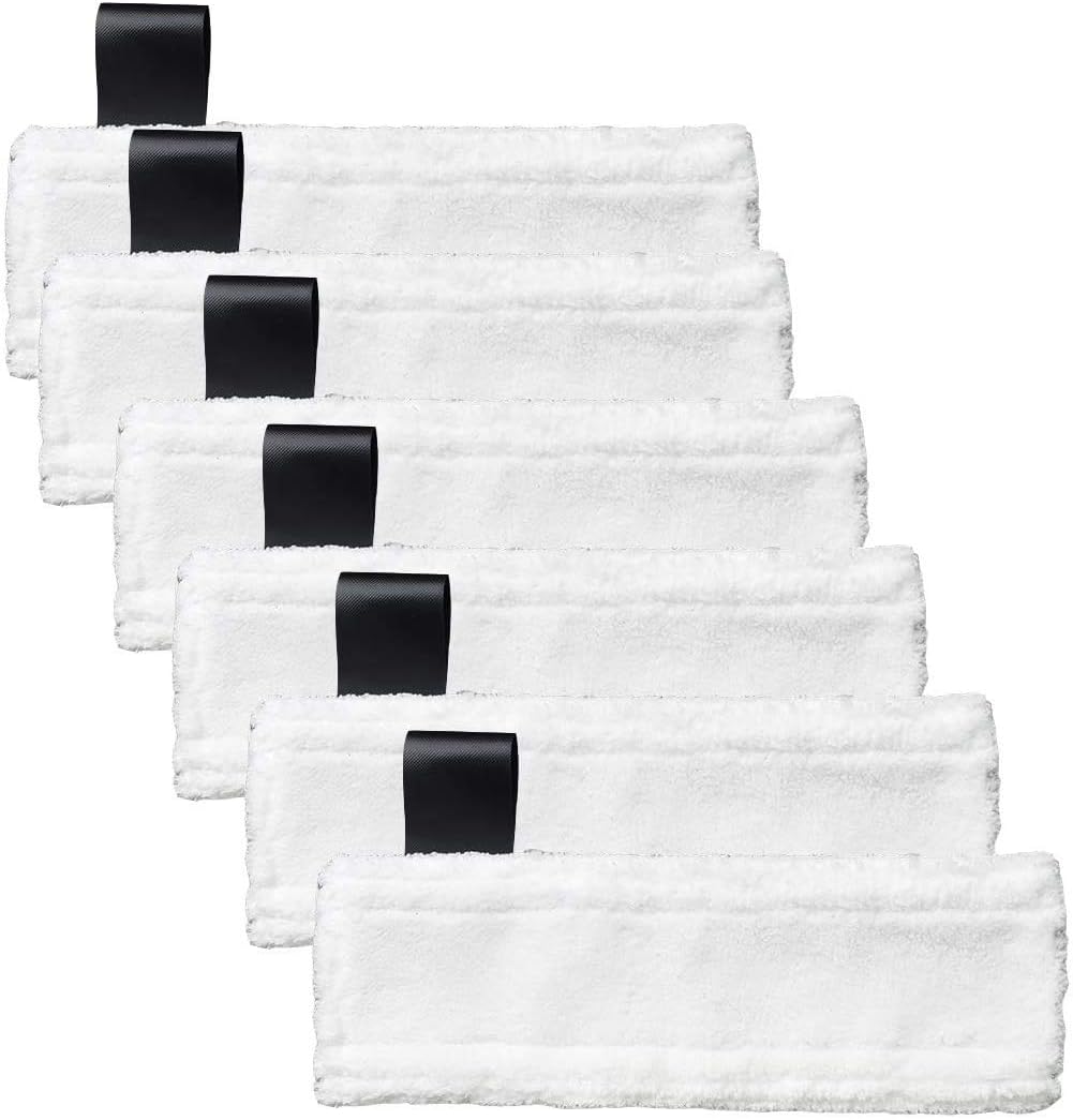 HINOR 6 Pack Microfiber Steam Mop Cloth Pads Compatible with Karcher