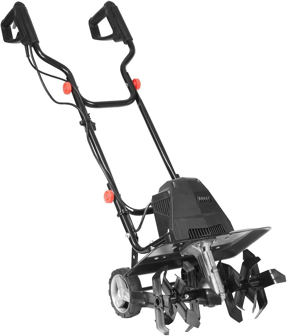 BRAST elektrische Motorhacke 1500 Watt 45cm Arbeitsbreite 22cm Arbeitstiefe 24 Hackmesser Ackerfräse Kultivator Gartenfräse