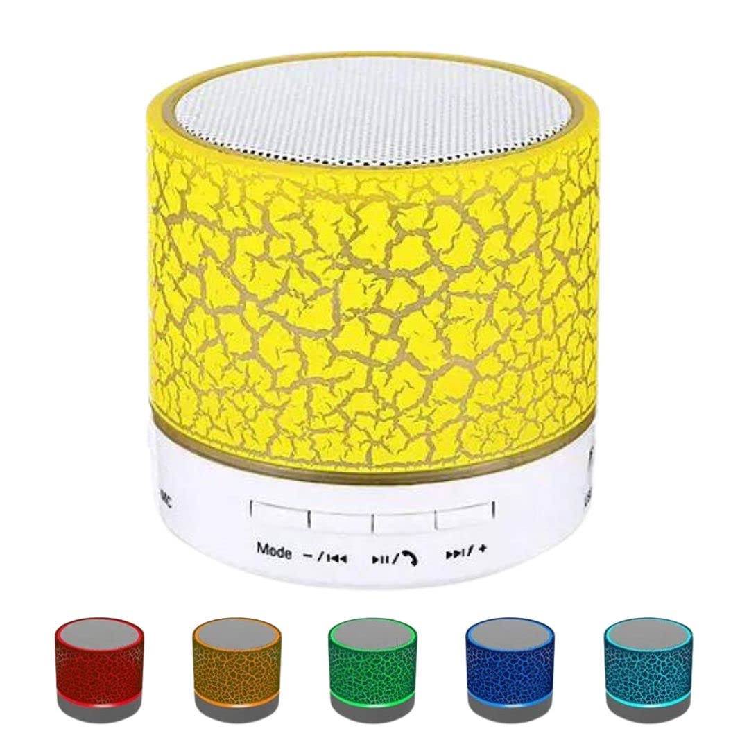 Portable Bluetooth Speaker Outdoor Wireless Loud Stereo Speaker RGB LED Light MP3 TF SD Slot for Beach, Boat, Pool, Bike, Shower for Travel,Sport,Gifts for men & women (Yellow)
