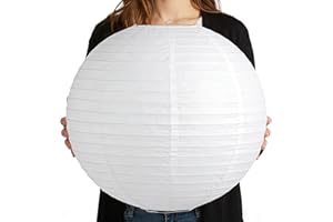 10Pcs 16 Inch Jumbo Paper Lanterns for Wedding, Graduation, Home Decor, Restaurant, Church, Birthday Party Decorations, Hangi