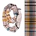 Lucky Leaf Women Winter Checked Pattern Cashmere Feel Warm Plaid Infinity Scarf