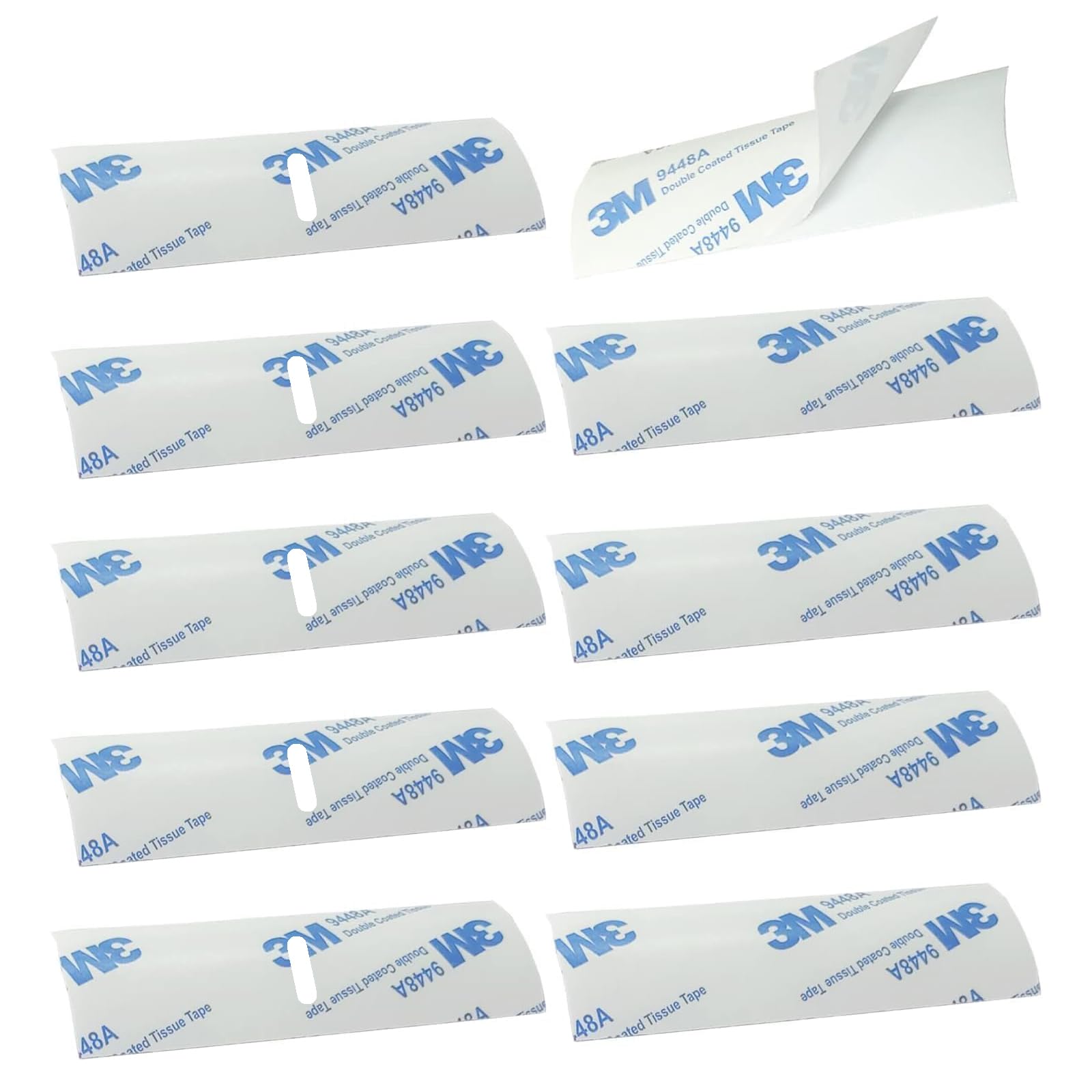 Photo 1 of 10 PCS Horizontal Blinds Replacement Slats, White 1 inch Vinyl Mini Horizontal Blind Repair Tabs,Blind for Horizontal Blinds Replacement Slats(1" W x 3" L),Five with String Holes, Five Without
