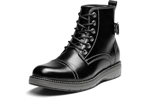 Bruno Marc Men's Motorcycle Combat Boots Lace-Up Casual Dress Biker Boot