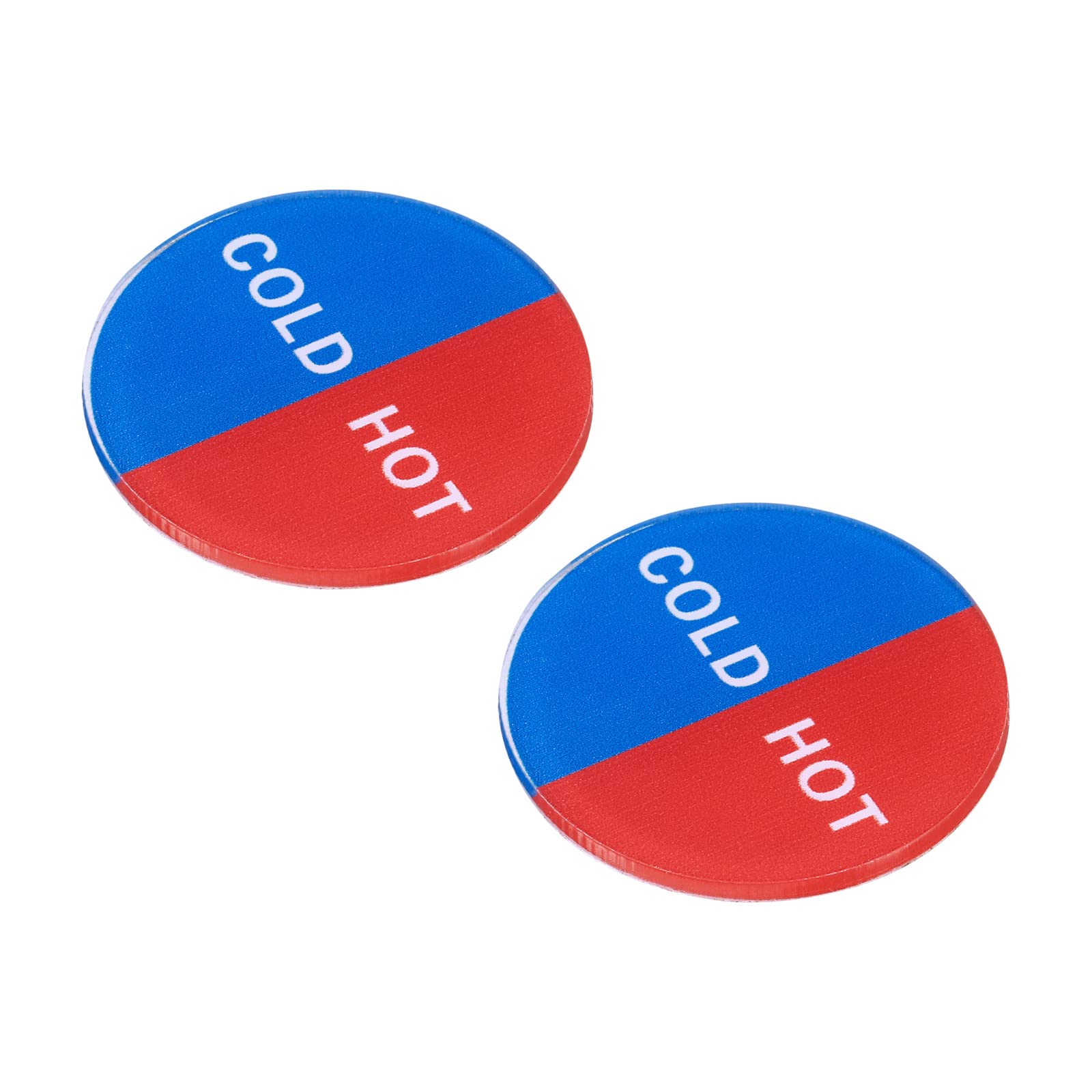 PATIKIL Self Stick Cold/Hot Water Label, 20 Pack Acrylic Round Sticker Signs for Faucets Sinks, Multicolor