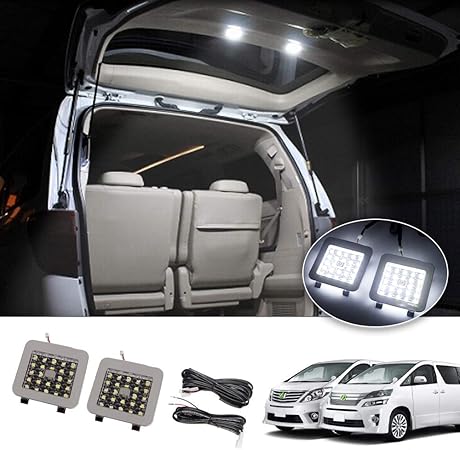 Amazon Mixsuper トヨタ ヴェルファイア アルファード 系 増設led ラゲッジ増設ランプ ラゲッジランプ 増設ledランプ 増設ライト Alphard Vellfire 前期 後期 タッチセンサー付き 増設キット 増設ユニット 5050 Smd 38連 高輝度 カスタムパーツ 内装パーツ 取付