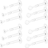 Msndnkwo 16G Flat Back Clear Earrings for Sports Nose Studs Silicone Plastic Tragus Conch Cartilage Earrings Retainers Monroe Medusa Lip Rings Stud Labret Piercing Jewelry for Work Surgery 6Mm -10Mm