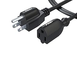 3 Ft Power Extension Cord Cable Extender - 18AWG