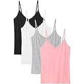 Rosyline V Neck Camisoles for Women Adjustable Lace Cami Undershirt Spaghetti Strap Lace Tank Tops