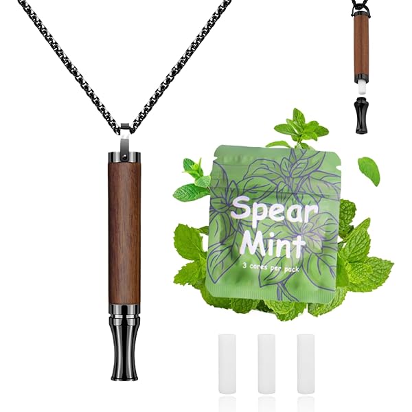 Amazon.com: LAMKHOO Breathing Necklace to Quit Smoking and Vaping with  Refillable Mint Pods Stainless Steel Stop Smoking Aids Fidget Necklace for  Anxiety Relief Smokeless Inhaler for Adults : Health & Household