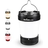 Sofirn LT1S LED Camping Lantern, Rechargeable Lantern with Dimmable 2700K - 6500K Light, red Light, 500 Hours Battery Life for Power Outages, Hiking, Camping, Emergency