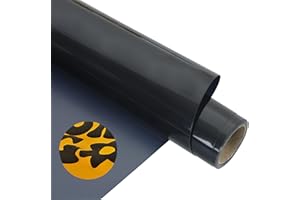 HTVVETUR 3D Puff HTV Vinyl Rolls Puffy Heat Transfer Vinyl - 12" x 9ft HTV Vinyl for Shirts, Iron on Vinyl for Cameo - Easy to Cut & Weed for Heat Vinyl Design (3D Puff Black)