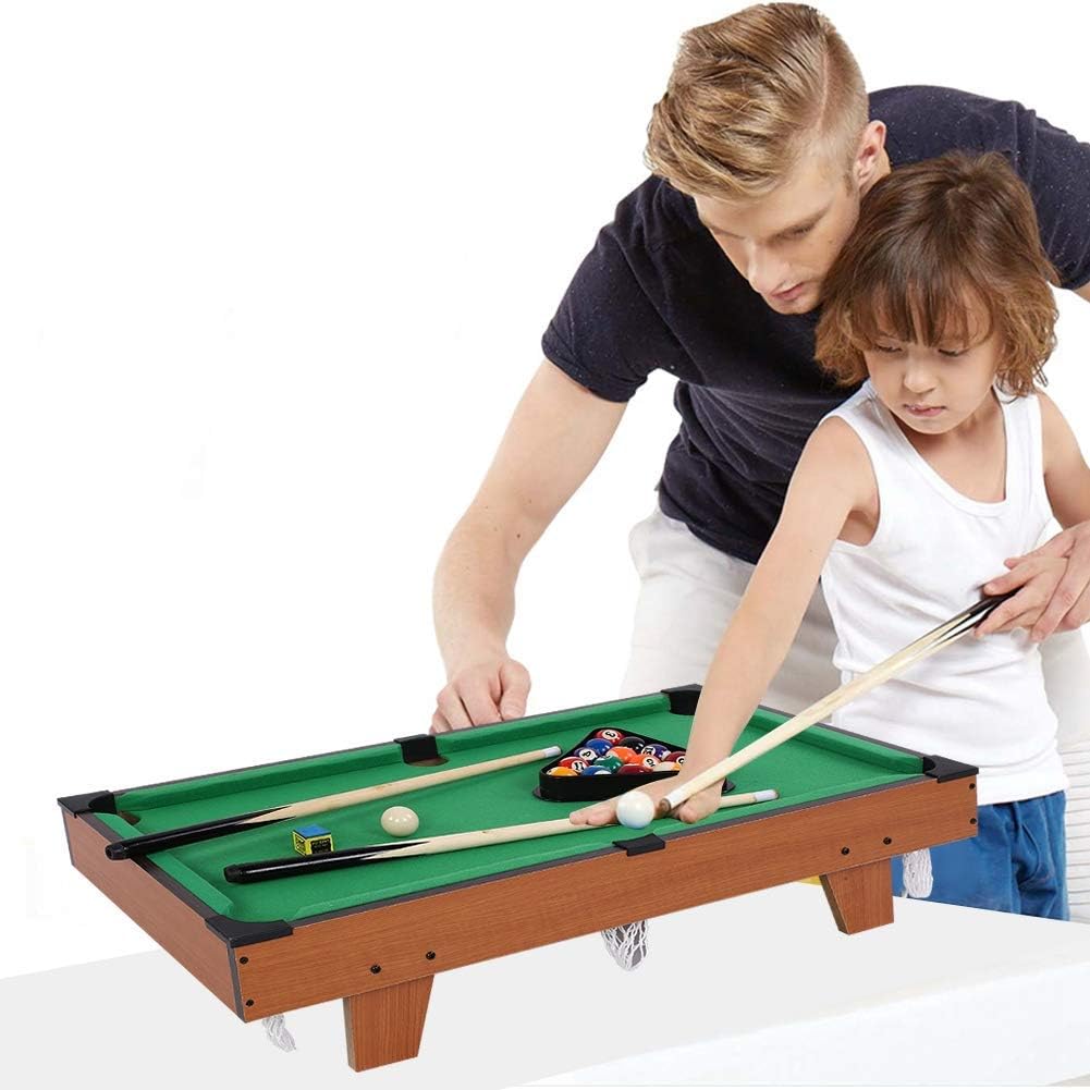 Mini Pool Table Set, Portable Tabletop Billiards Table Snooker Game Set with Pool Cues Balls Parent and Child's Interactive Game for Indoor Sports 26.9714.378.85in : Sports & Outdoors