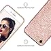 BENTOBEN Phone Case for Apple iPhone 8/7, Slim Stylish Protective Shockproof Phone Cases Luxury Glitter Sparkle Bling Pretty Cover Cases Shiny Girly Phone Cover with Lanyard for Girls Women, Rose Gold