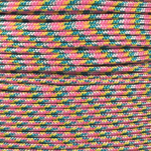 PARACORD PLANET 10, 25, 50, and 100 Foot Hanks of 425 Paracord (3mm) - Made of 100% Nylon for Tactical, Crafting, Survival, General Use, and Much More (Confetti, 100 Feet) — image 1
