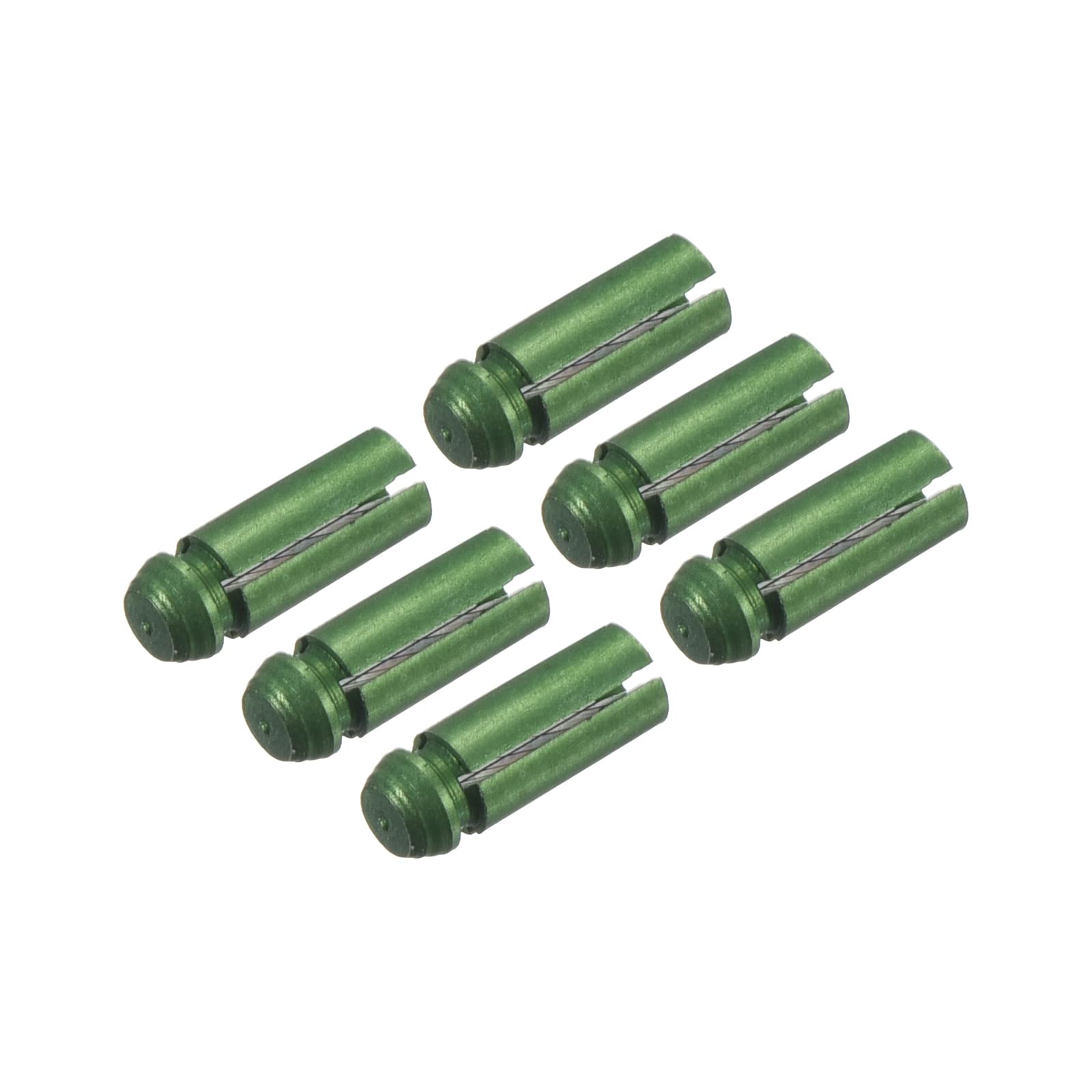 PATIKIL Dart Flight Protectors, Aluminum Alloy Dart Accessories Wing Savers for Steel & Plastic Flights - 6 Pack (Green)