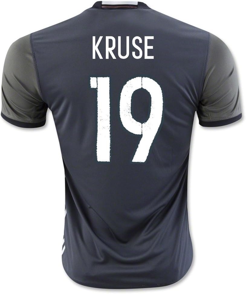 #19 Kruse Black Away Match Soccer Adult EURO 2016 Jersey