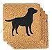Labrador Retriever Dog Gift Cork Drink Coasters Set of 4- Basic Design Lab Dog Decor - Perfect Decoration for Puppy Lovers (Labrador, 3 7/8