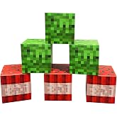 Bexlora 6 Pcs Gaming Party Boxes Birthday Party Decorations, 7.5 Inch Video Game Centerpieces Boxes for Boys Gaming Birthday Party Decor Supplies