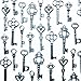 48PCS Antique Mini Collection Skeleton Keys (Silver)