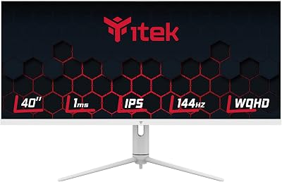 GGF Monitore - 40" Flach, 3440 x 1440 Ultra WQHD-Auflösung, 21:9-Bildschirm, HDR600, 144-Hz-IPS-Panel BZW. 1 ms, HDMI- und DP-Verbindung, Audioausgang, RGB-LED-Leuchten, USB-HUB, Typ C
