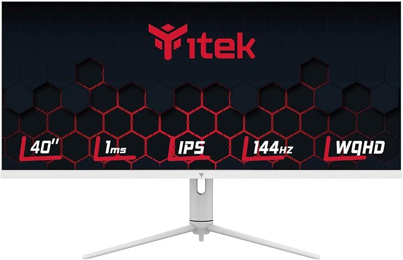GGF Monitore - 40" Flach, 3440 x 1440 Ultra WQHD-Auflösung, 21:9-Bildschirm, HDR600, 144-Hz-IPS-Panel BZW. 1 ms, HDMI- und DP-Verbindung, Audioausgang, RGB-LED-Leuchten, USB-HUB, Typ C