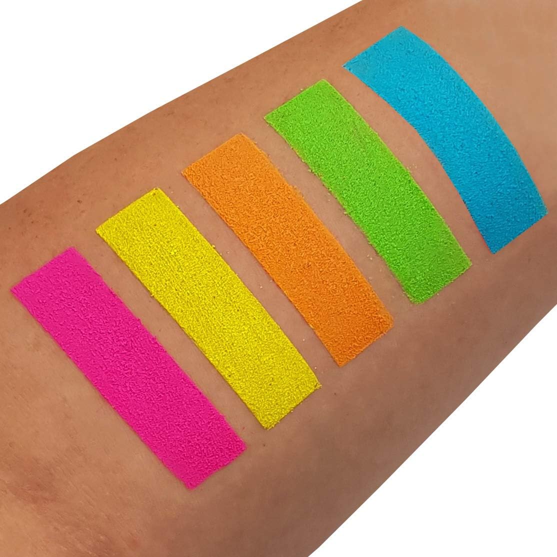Neon UV Pigment Shakers by Moon Glow - Set of 5 colours - Cosmetic Bright Neon Powder,Dust, Eye Shadow, Make up for Face Eyes & Body - Image 4