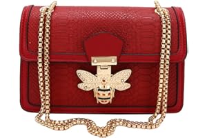 JBB Crossbody Shoulder Purse for Women - Fashion Purse with Bow Handbags PU Leather Satchel Bag