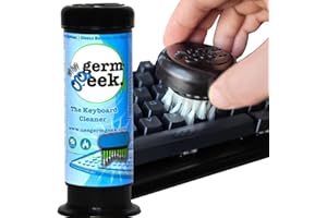 Germ Geek Keyboard & Electronics Cleaning Kit | Patented Precision Brush | Multi-Purpose Tool for MacBook, Laptop, Phone & AirPods | USA-Made, Eco-Friendly & Safe Computer Cleaner