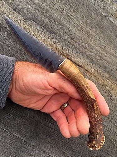 FLINTKNAPPED KNIVES, Traditional Obsidian #15