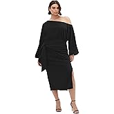 City Chic Womens Cocktail Dress - Alysia Tie Front Midi