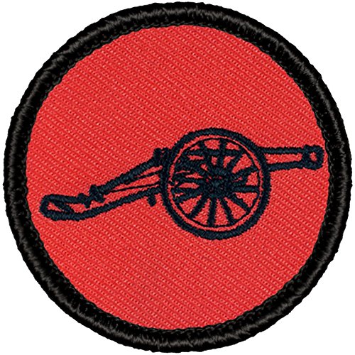Retro Red and Black Cannon 2012 Patrol Patch - 2" Diameter Round Embroidered Patch