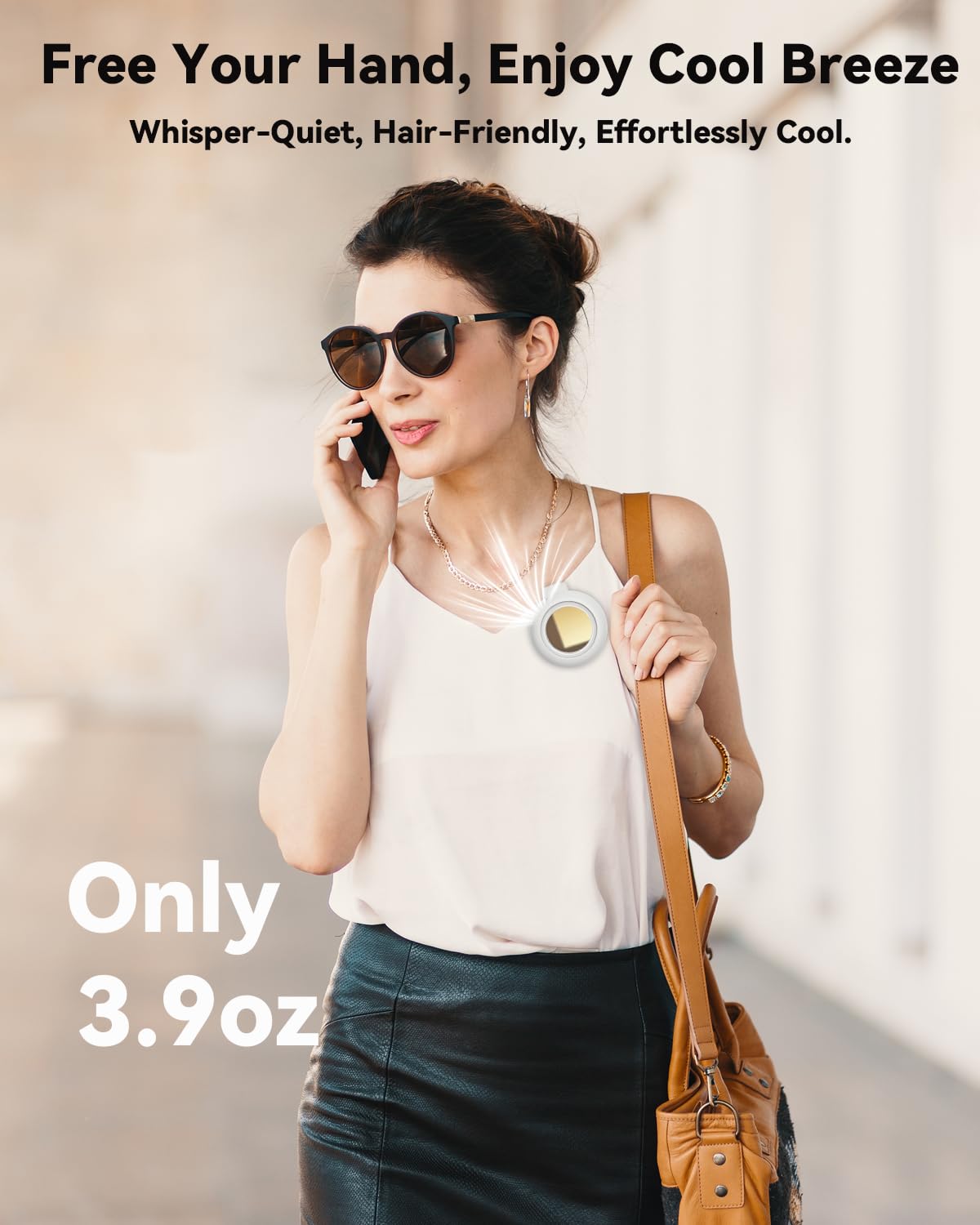 Portable Silent Mini Bladeless Fan Clip On, Small Fan Clip on for Shirt & Waist, 2025 New Adjustable 3-Speed Suspended Whirlwind Fans, For Outdoor & Travel & Office, Travel Accessories, Gift
