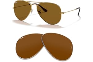 Ray-Ban Original AVIATOR LARGE METAL RB3025 Replacement Lenses +BUNDLE with ACCESSORY EYEWEAR KIT