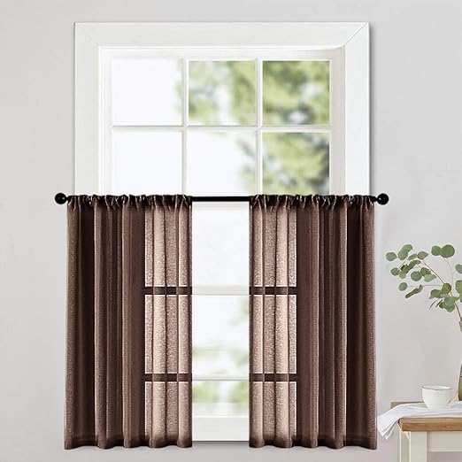 Amazon Com Mrtrees Kitchen Tier Curtains 24 Inch Length Short