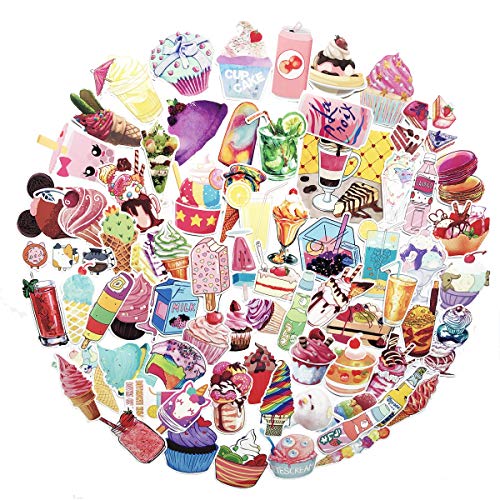 70pcs Lovely Pink Girl Summer Ice Cream Cold Drink Stickers Laptop Car Bicycle Suitcase Computer Water Bottle Mobile Phone Stickers Decals (Pink ice Cream)