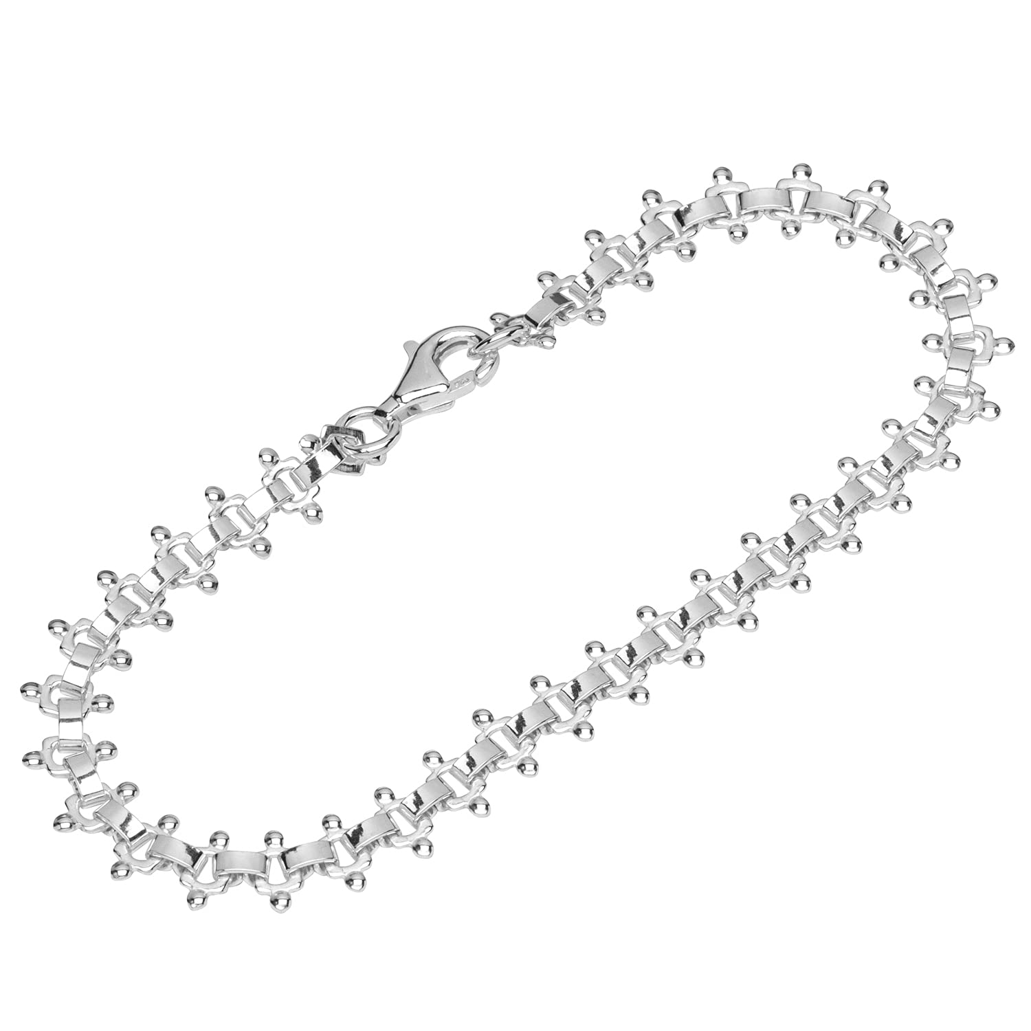 NKlaus bracelet 925 sterling silver 19cm calla chain ladies designer bracelet chain exquisite 12678