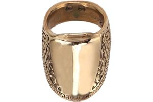 Archery Thumb Ring, Handmade Traditional Brass Draw Release Finger Tab Protector Universal Shooting Metal Protective Wrench f