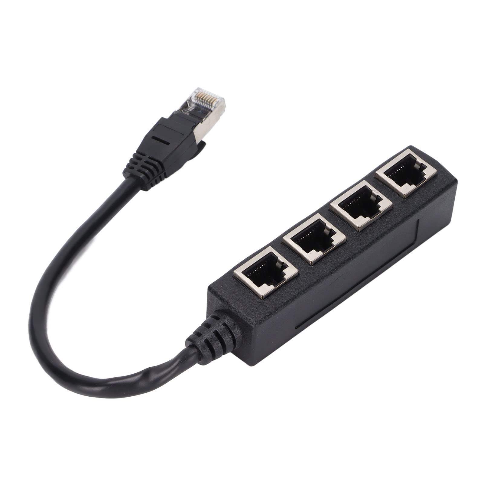 Photo 1 of Pissente Cable Adapter, RJ45 Splitter Adapter 1 to 4 Port Smooth Excellent Connection Network Cable Adapter, PCB Board Ethernet Adapter for Homes and Offices Broadband Connections