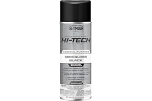 SEYMOUR PAINT Seymour 16-139 Hi-Tech Enamels Spray Paint, Semi-Gloss Black 12 Ounce (Pack of 1)