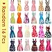 BeYumi 130 Pcs Doll Clothes Set for Dolls Include Random 16 Pack Party Gown Outfits + 10 Pairs of Shoes + 104 Pcs Doll Accessories for Various Doll, Great Gift for Girls