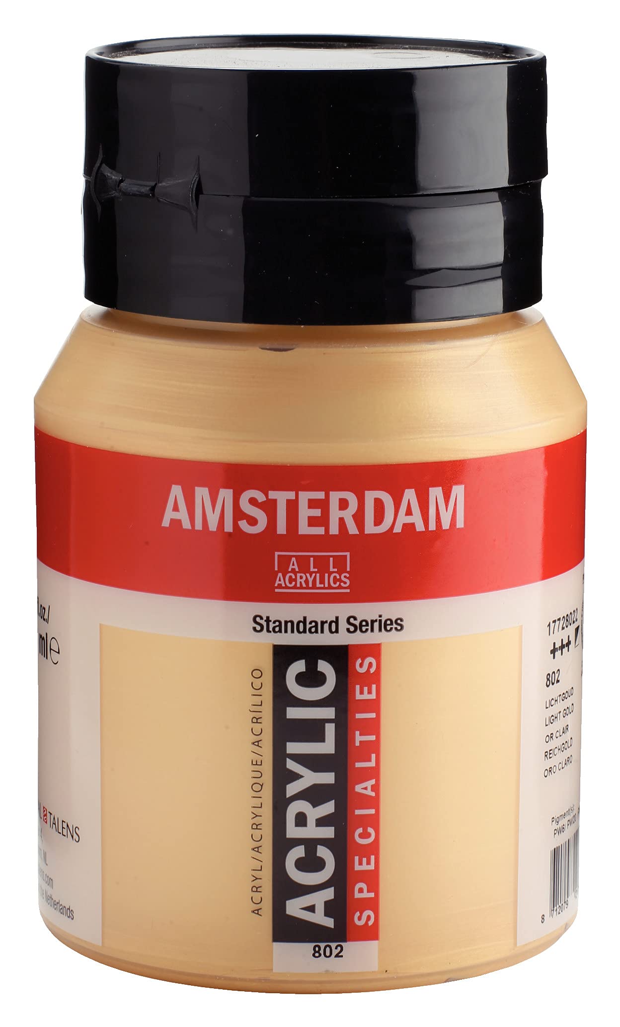 Amsterdam Standard Series Acrylic Jar 500 ml Light Gold 802 (17728022)