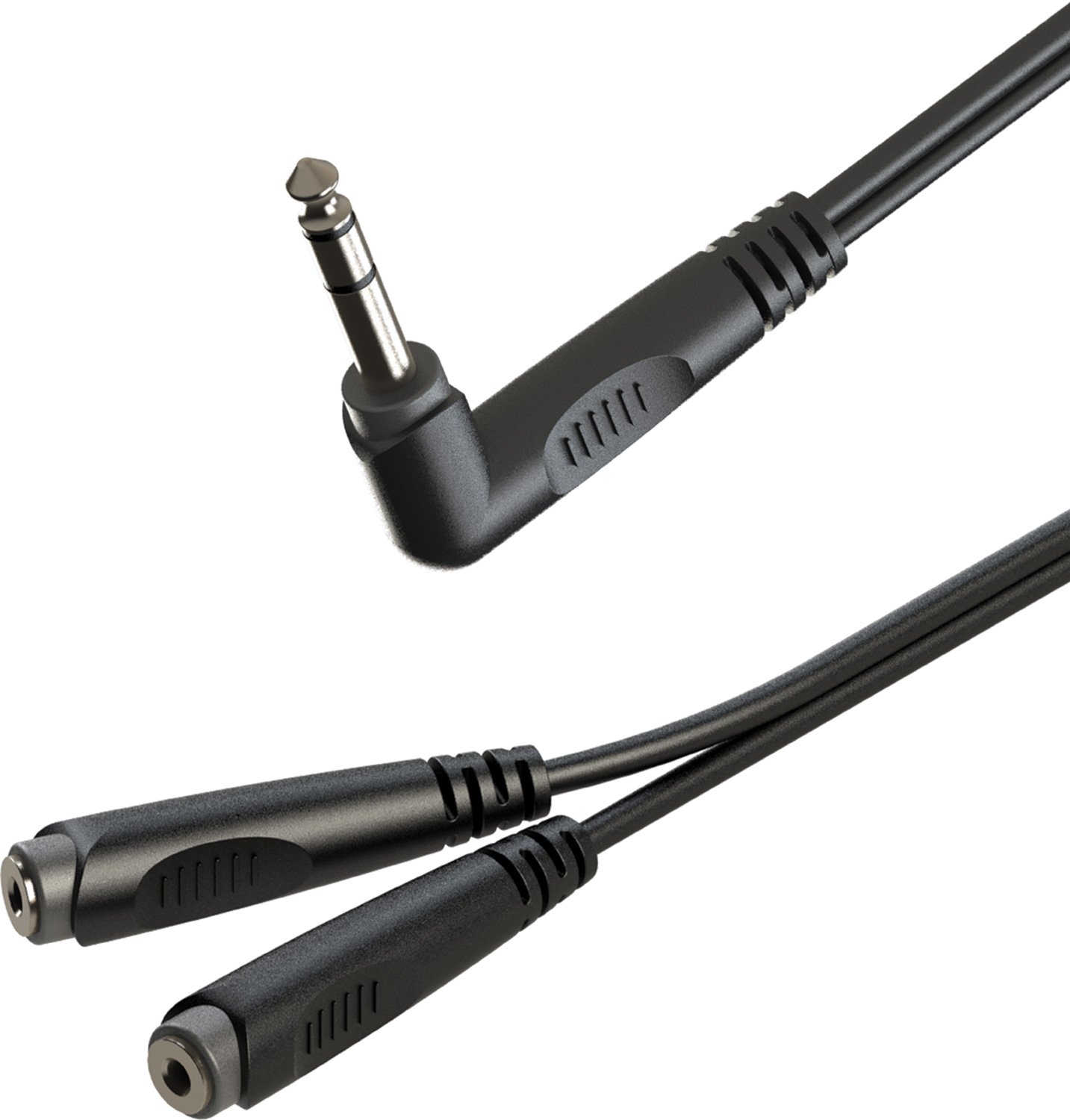 Pro Audio RAYC119 1m 6.3mm Stereo Plug to 2x 6.3mm Stereo Sockets Y-Adapter Cable