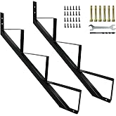 3 Step Metal Stair Step Steel Riser Stringers for 27.1" Height Deck, 2Packs