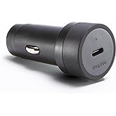 Mophie 30W USB-C Car Charger - Eco-Friendly Fast Charging for Devices, LED Indicator, Universal AUX Compatibility